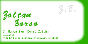zoltan borso business card