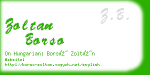 zoltan borso business card